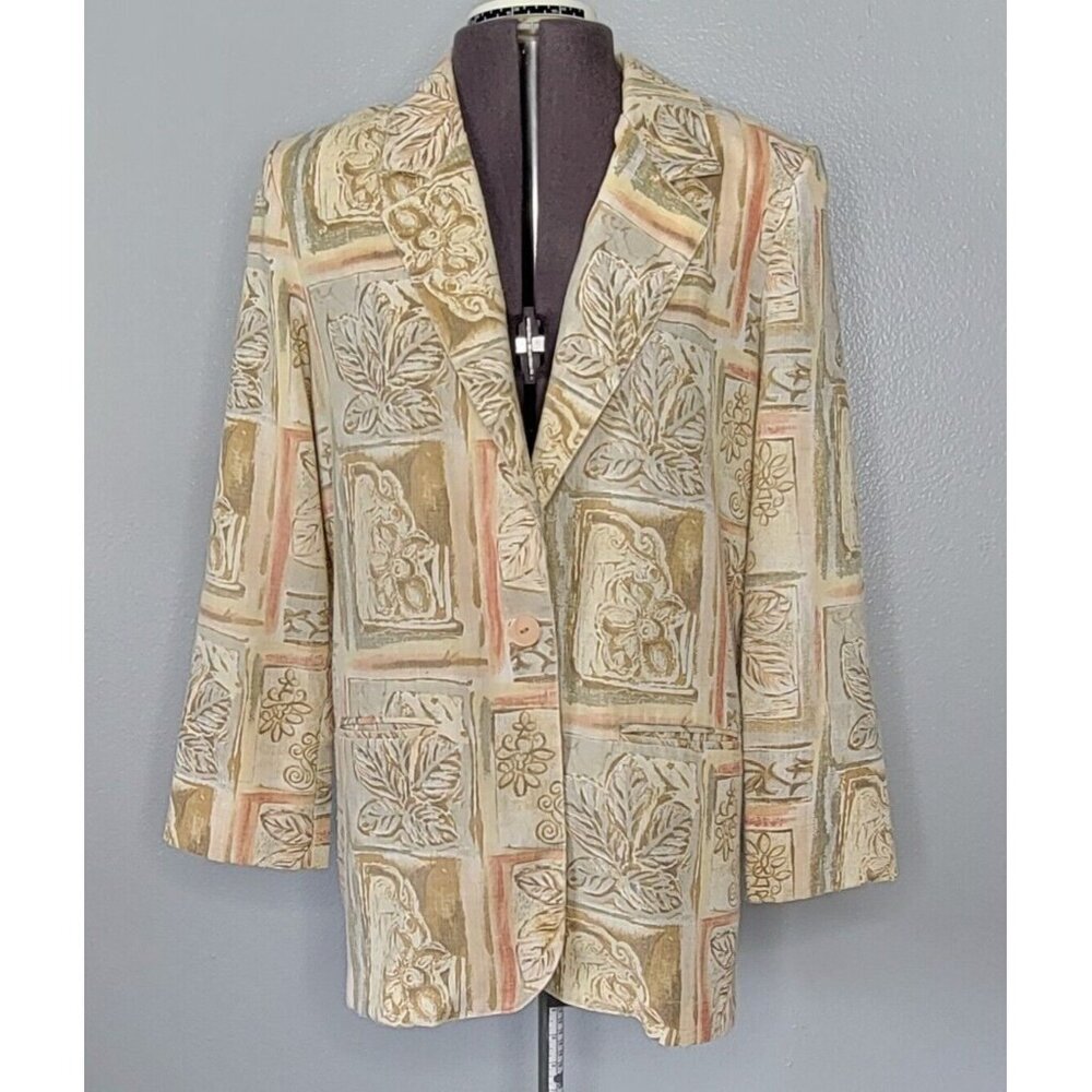Toni Garment For CC Magic Vintage Brown Blazer Jacket Womens Size 10